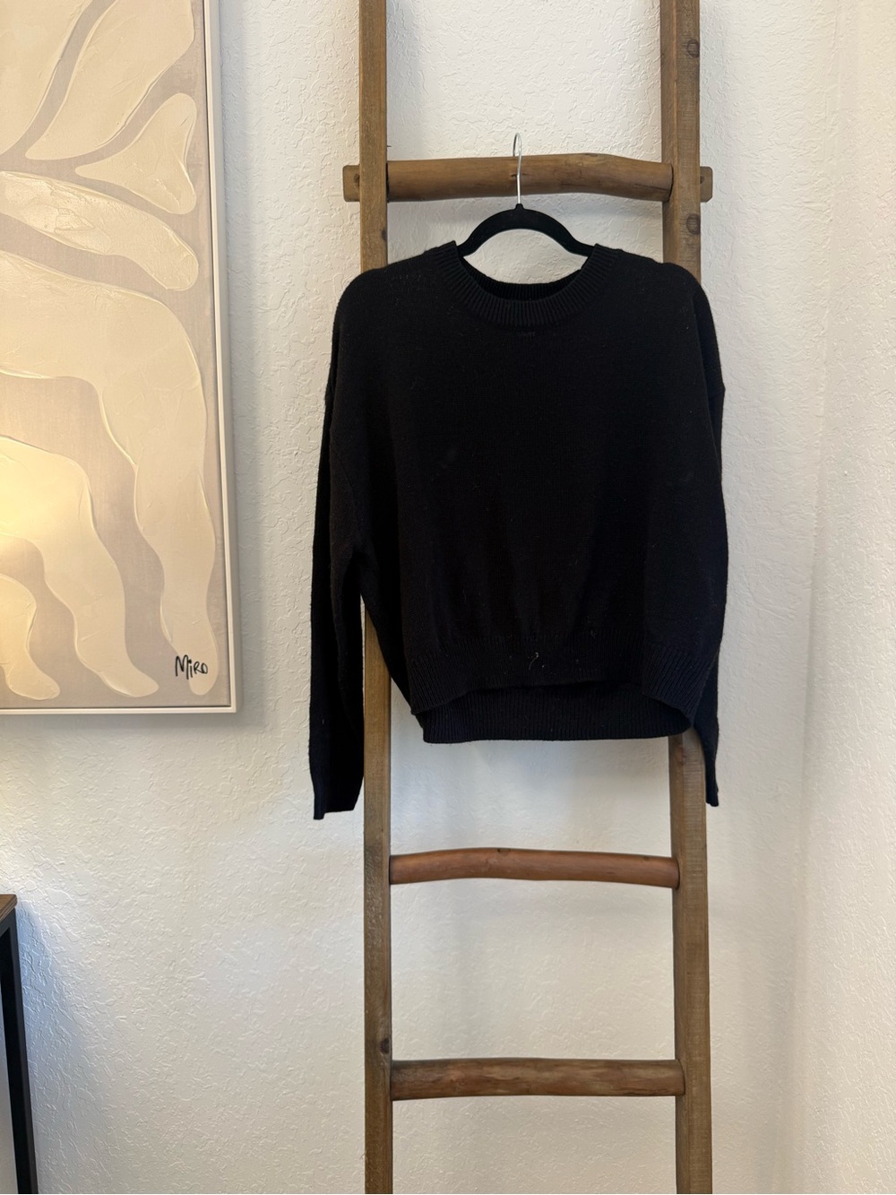 H&M Black Crewneck Pullover Sweater